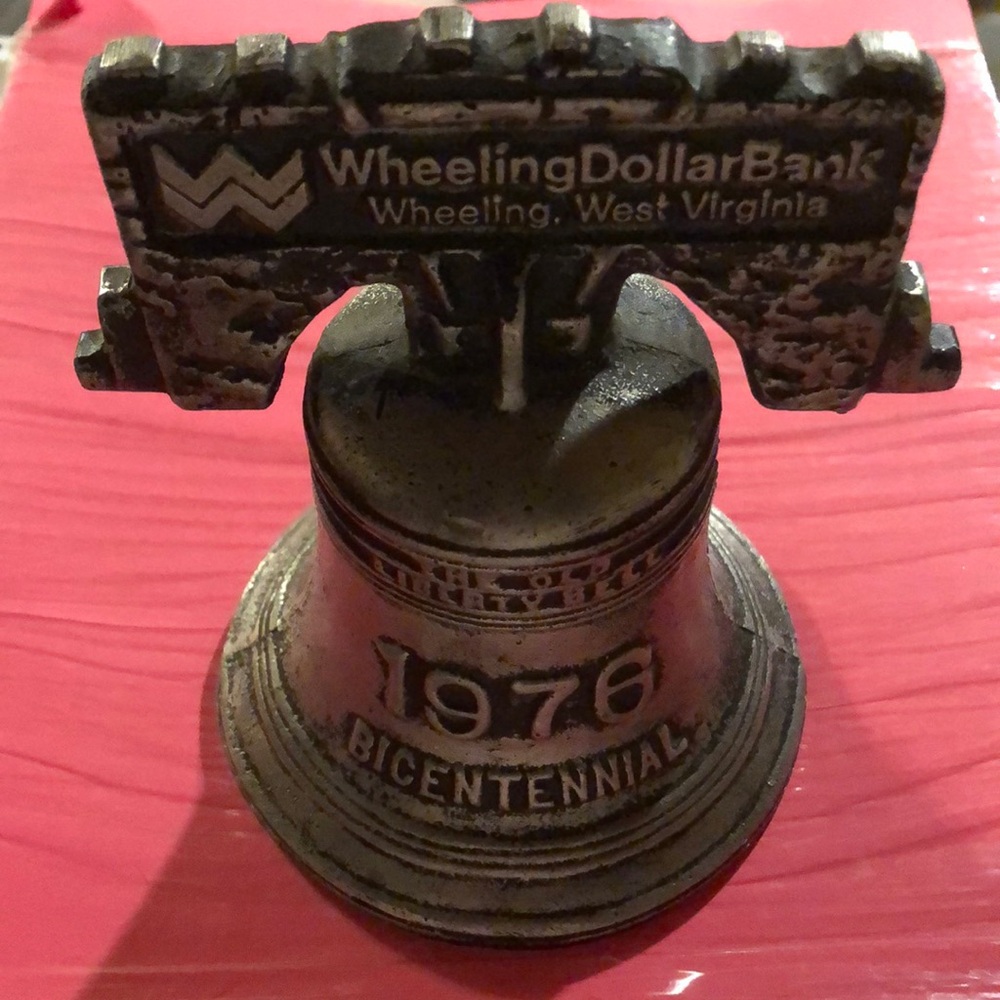 Vintage 1976 Wheeling Dollar Bank Bicentennial Bell